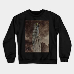 The potoo hunting at night Crewneck Sweatshirt